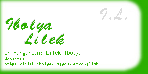 ibolya lilek business card